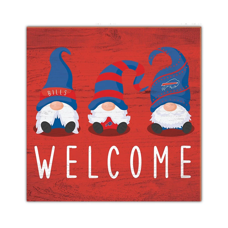 Buffalo Bills 10'' x 10'' Welcome Gnomes Sign