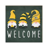 Green Bay Packers 10'' x 10'' Welcome Gnomes Sign