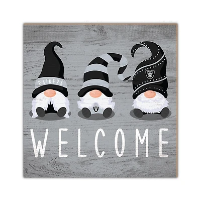 Las Vegas Raiders 10'' x 10'' Welcome Gnomes Sign