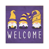 Minnesota Vikings 10'' x 10'' Welcome Gnomes Sign