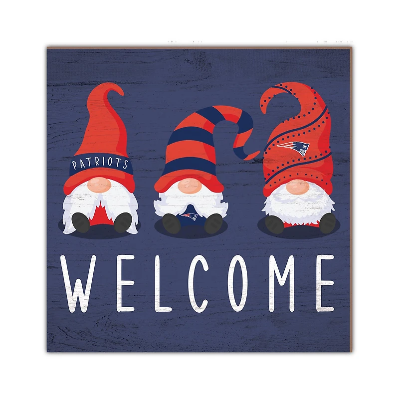 New England Patriots 10'' x 10'' Welcome Gnomes Sign