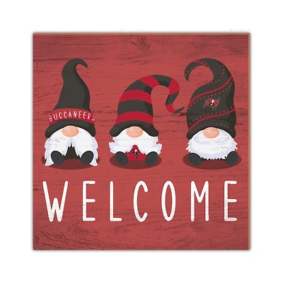 Tampa Bay Buccaneers 10'' x 10'' Welcome Gnomes Sign