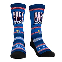 Rock Em Socks Kansas Jayhawks Team Slogan Crew Socks
