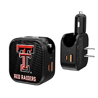 Texas Tech Red Raiders Team Logo Dual Port USB Car & Home Charger