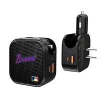 Atlanta Braves Team Logo Dual Port USB Car & Home Charger