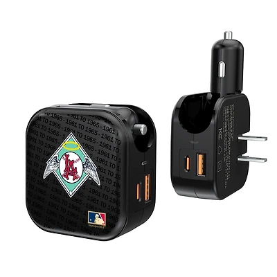 Los Angeles Angels Team Logo Dual Port USB Car & Home Charger