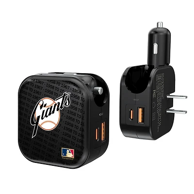 San Francisco Giants Team Logo Dual Port USB Car & Home Charger
