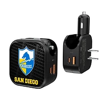 San Diego Chargers Team Logo Dual Port USB Car & Home Charger