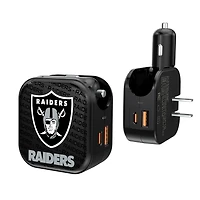 Las Vegas Raiders Team Logo Dual Port USB Car & Home Charger