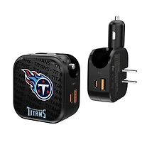 Tennessee Titans Team Logo Dual Port USB Car & Home Charger