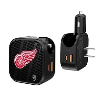 Detroit Red Wings Team Logo Dual Port USB Car & Home Charger