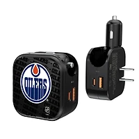 Edmonton Oilers Team Logo Dual Port USB Car & Home Charger