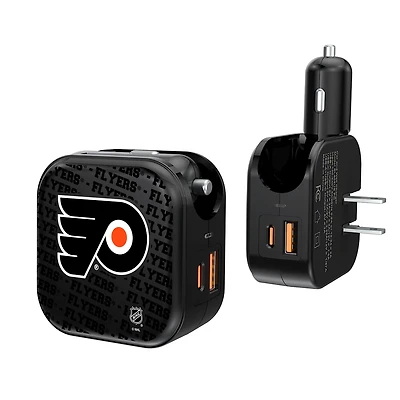 Philadelphia Flyers Team Logo Dual Port USB Car & Home Charger
