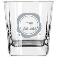 New England Patriots 14oz. Frost Stamp Old Fashioned Glass