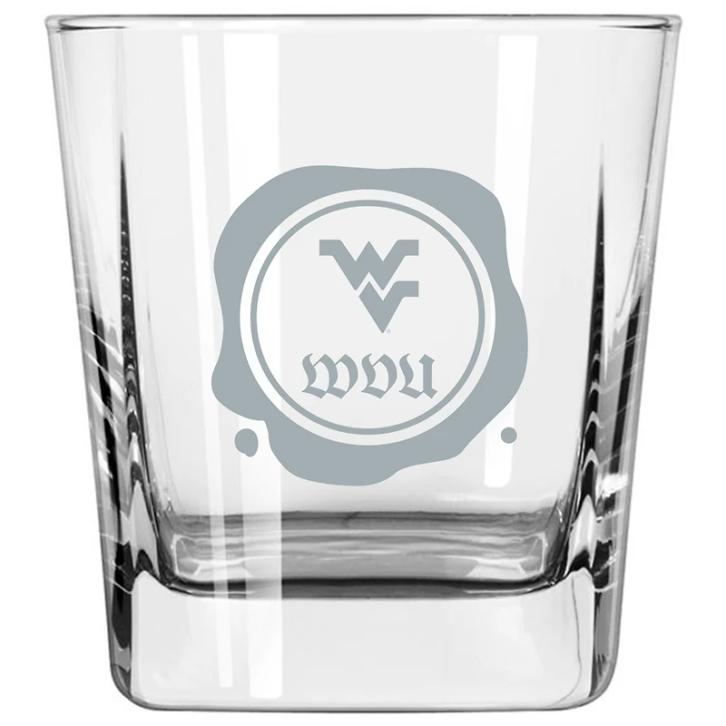West Virginia Mountaineers 14oz. Frost Stamp Old Fashioned Glass