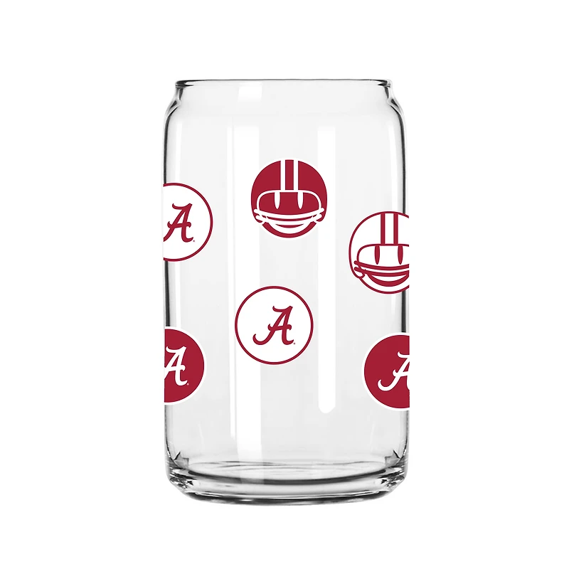Alabama Crimson Tide 16oz. Smiley Can Glass