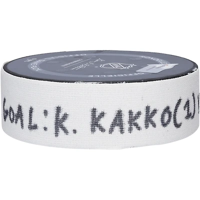 Kaapo Kakko New York Rangers Game-Used Goal Puck from September 28 2021 vs. Boston Bruins