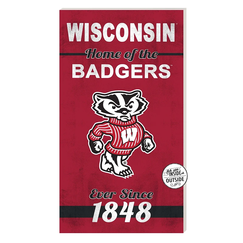 Wisconsin Badgers 11'' x 20'' Home Of The Sign