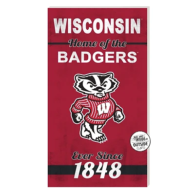 Wisconsin Badgers 11'' x 20'' Home Of The Sign