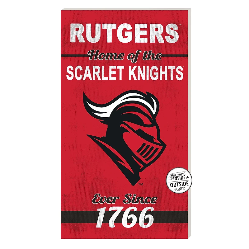 Rutgers Scarlet Knights 11'' x 20'' Home Of The Sign