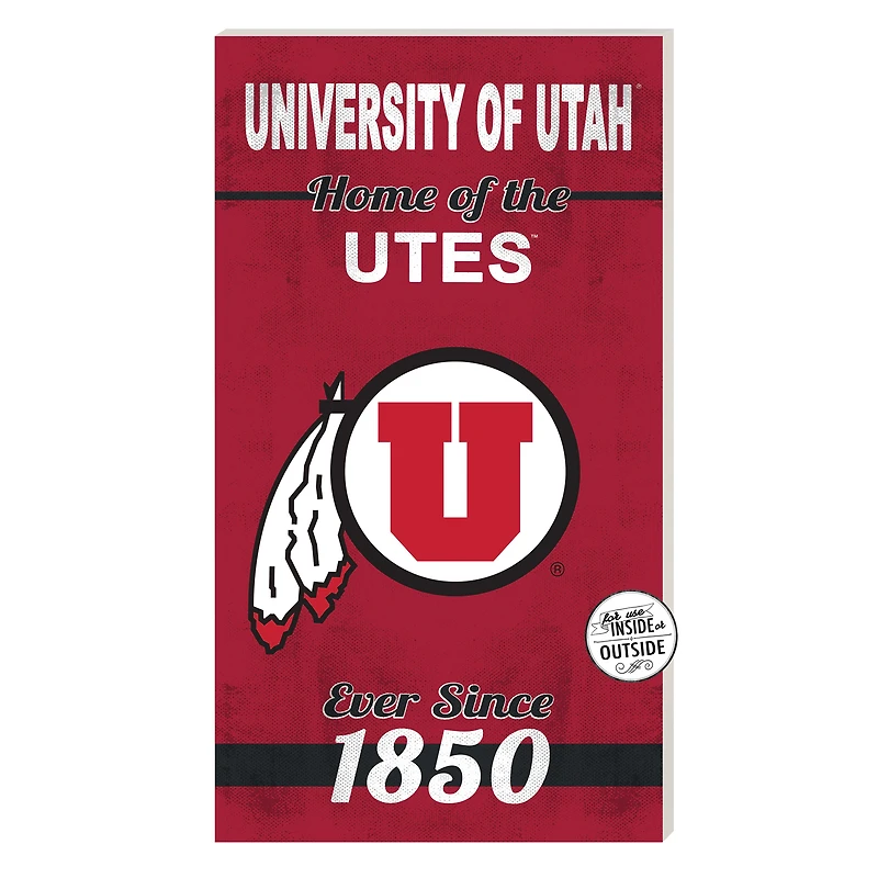Utah Utes 11'' x 20'' Home Of The Sign
