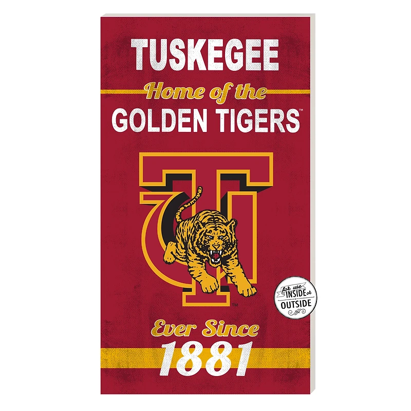 Tuskegee Golden Tigers 11'' x 20'' Home Of The Sign