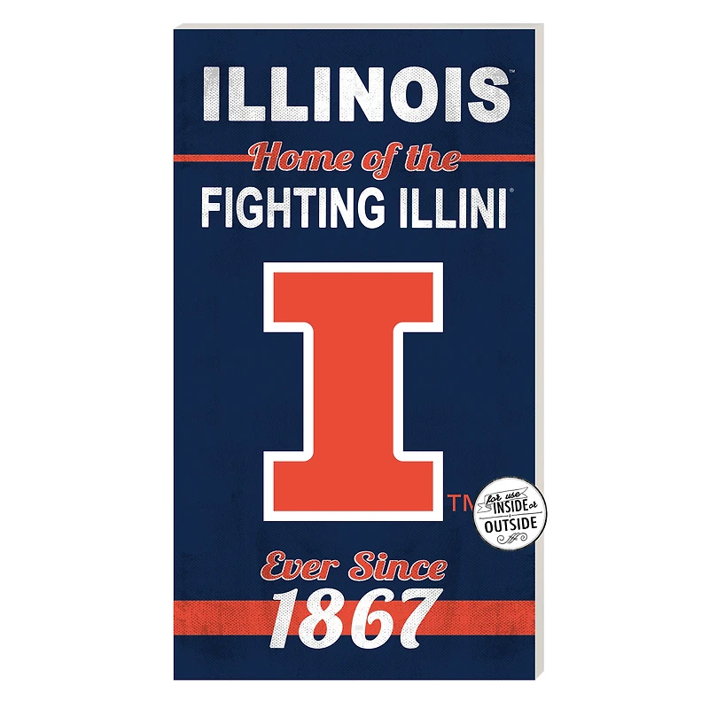 Illinois Fighting Illini 11'' x 20'' Home Of The Sign