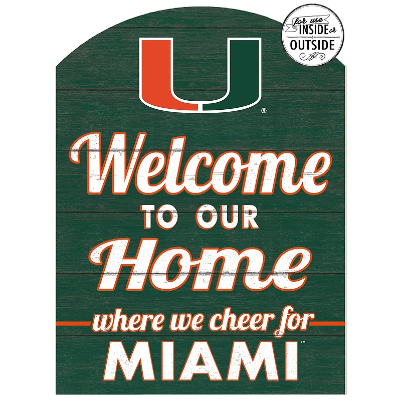 Miami Hurricanes 16'' x 22'' Marquee Sign