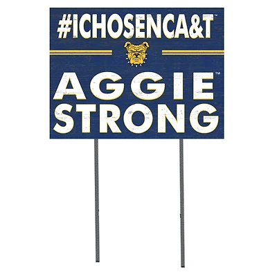 North Carolina A&T Aggies 18'' x 24'' I Chose Lawn Sign