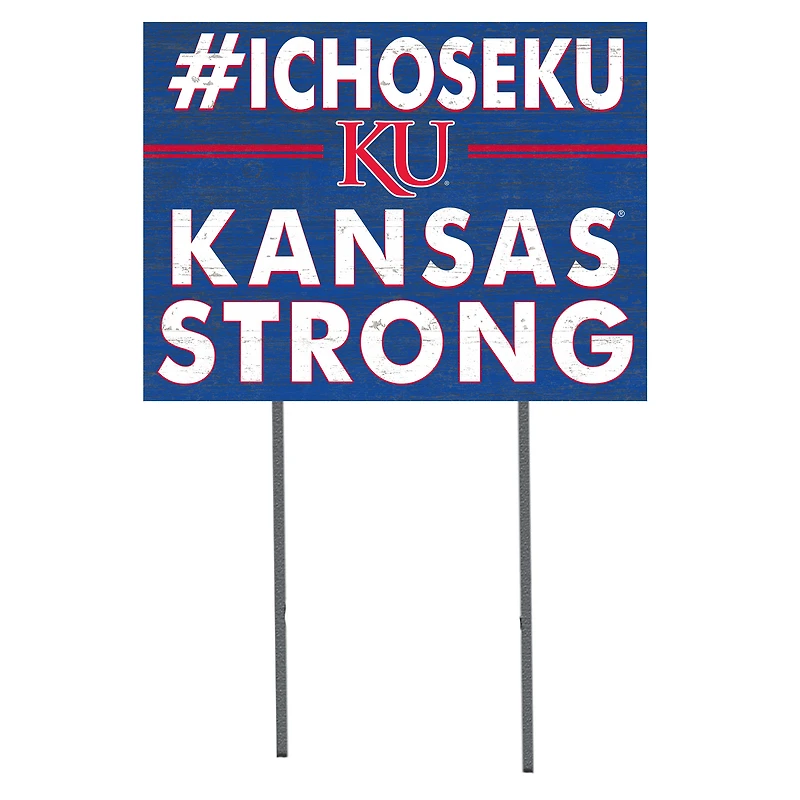 Kansas Jayhawks 18'' x 24'' I Chose Lawn Sign