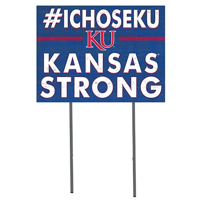 Kansas Jayhawks 18'' x 24'' I Chose Lawn Sign