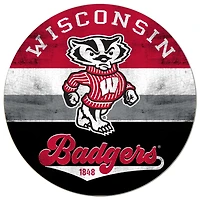 Wisconsin Badgers 20'' x 20'' Retro Logo Circle Sign
