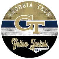 Georgia Tech Yellow Jackets 20'' x 20'' Retro Logo Circle Sign