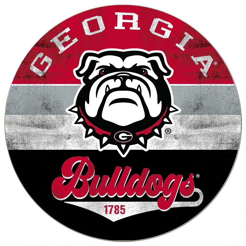 Georgia Bulldogs 20'' x 20'' Retro Logo Circle Sign