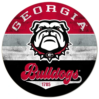 Georgia Bulldogs 20'' x 20'' Retro Logo Circle Sign