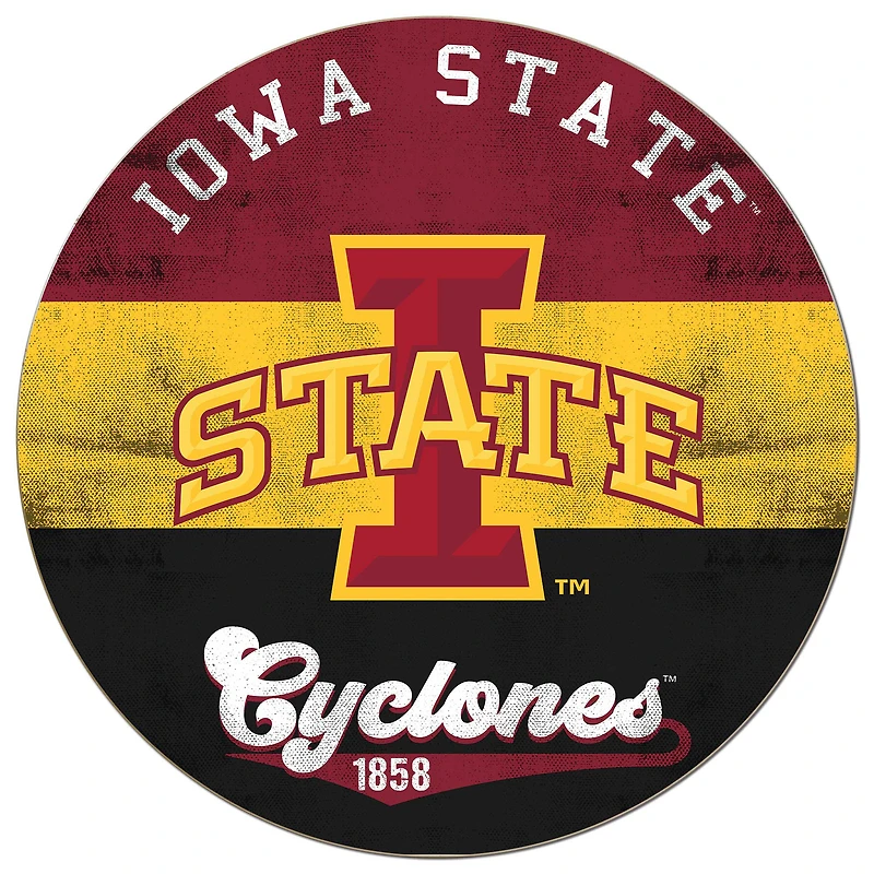 Iowa State Cyclones 20'' x 20'' Retro Logo Circle Sign
