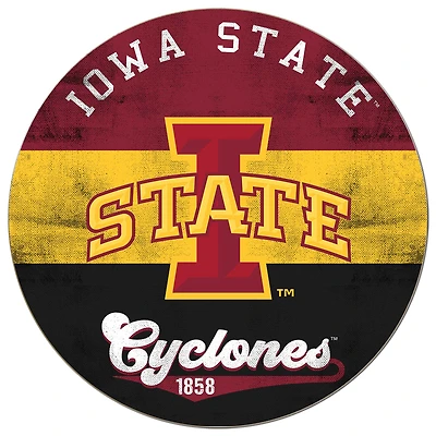 Iowa State Cyclones 20'' x 20'' Retro Logo Circle Sign