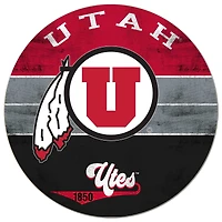Utah Utes 20'' x 20'' Retro Logo Circle Sign