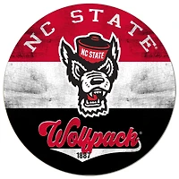 NC State Wolfpack 20'' x 20'' Retro Logo Circle Sign