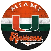 Miami Hurricanes 20'' x 20'' Retro Logo Circle Sign