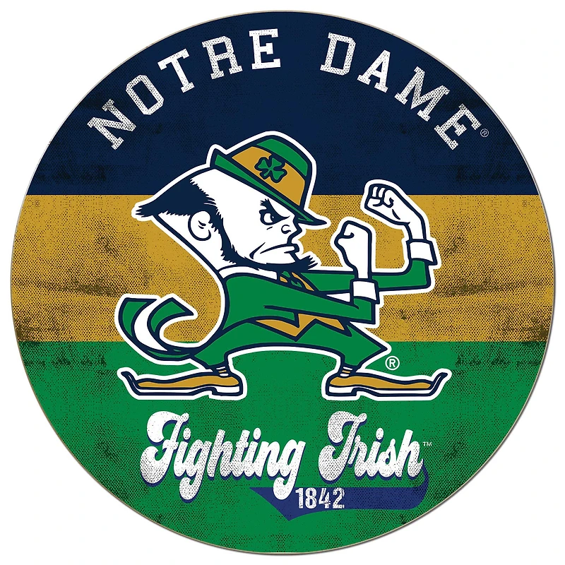 Notre Dame Fighting Irish 20'' x 20'' Retro Logo Circle Sign