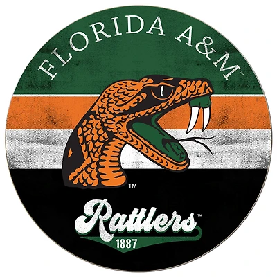 Florida A&M Rattlers 20'' x 20'' Retro Logo Circle Sign