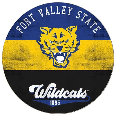 Fort Valley State Wildcats 20'' x 20'' Retro Logo Circle Sign