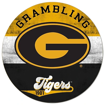 Grambling Tigers 20'' x 20'' Retro Logo Circle Sign
