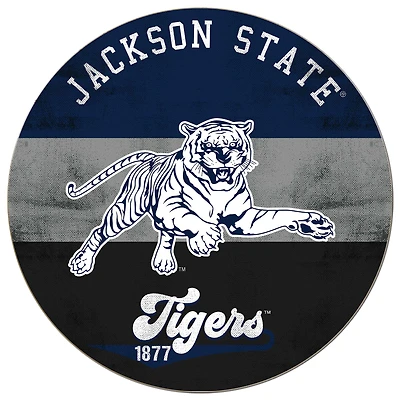 Jackson State Tigers 20'' x 20'' Retro Logo Circle Sign