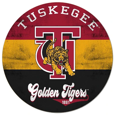 Tuskegee Golden Tigers 20'' x 20'' Retro Logo Circle Sign