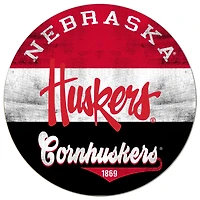 Nebraska Huskers 20'' x 20'' Retro Logo Circle Sign