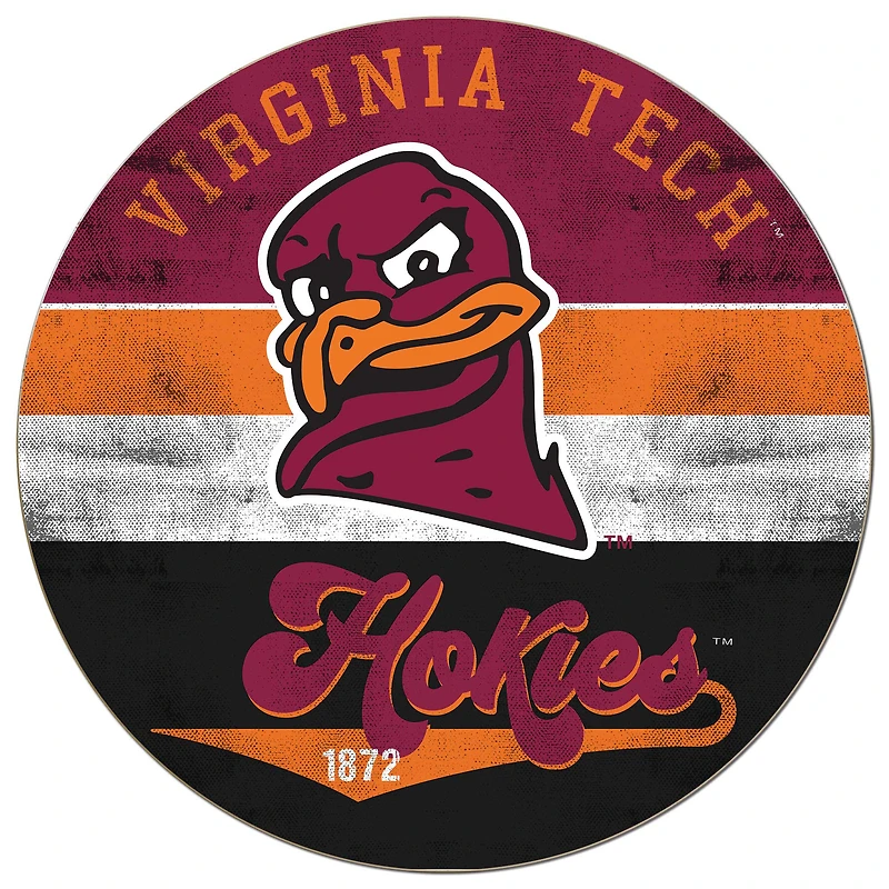 Virginia Tech Hokies 20'' x 20'' Retro Logo Circle Sign
