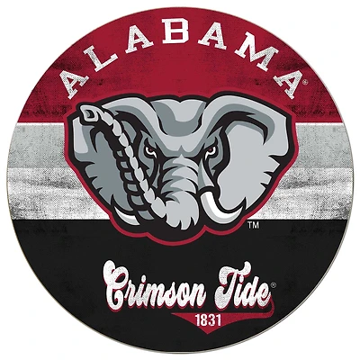 Alabama Crimson Tide 20'' x 20'' Retro Logo Circle Sign