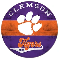 Clemson Tigers 20'' x 20'' Retro Logo Circle Sign